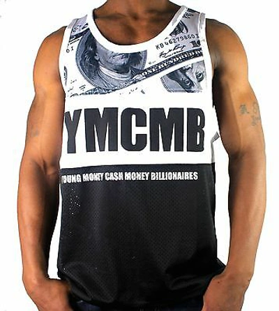 YMCMB YMCMB TANK TOP MENS VEST, HIP HOP URBAN DESIGNER STREET WEAR TOP OFFICIAL DOLLAR