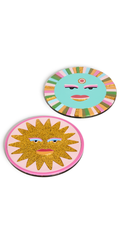 CELIAB GLASS COASTER SET OF 2