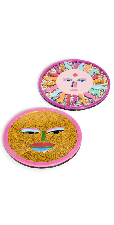 CELIAB GLASS COASTER SET OF 2