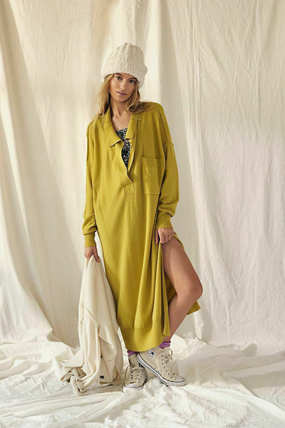 FREE PEOPLE FREE PEOPLE WOOL CASHMERE BLEND MIDI JUMPER DRESS SIZE L