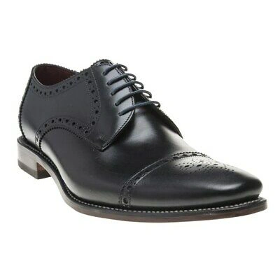 LOAKE LOAKE MENS FOLEY BROGUE SHOES BLACK