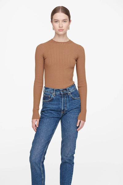 ANINE BING ANINE BING CECILY TOP IN CAMEL