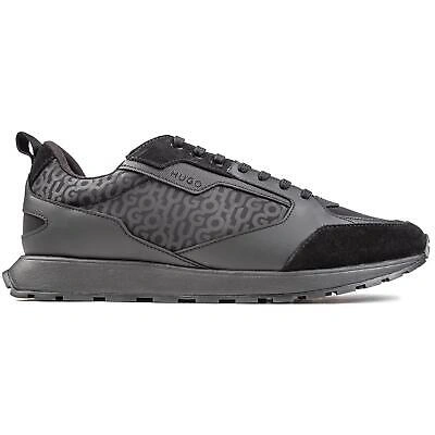 HUGO BOSS HUGO HERREN ICELIN RUN JOGGINGSCHUHE SNEAKER SCHWARZ