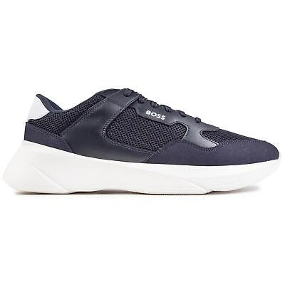 HUGO BOSS BOSS HERREN DEAN RUN JOGGINGSCHUHE SNEAKER BLAU