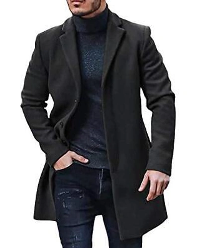 GEMIJACKA GEMIJACKA MANTEL HERREN WINTER WOLLMANTEL SLIM FIT LANGE JACKE HERREN BUSINES...