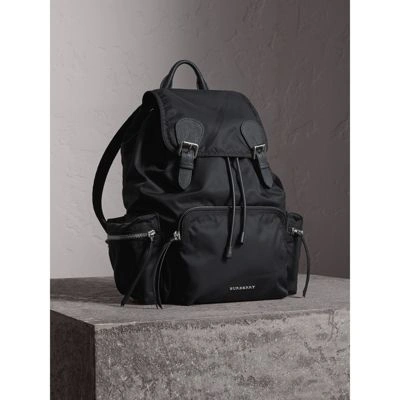 BURBERRY The Large Rucksack in Technical Nylon and Leather