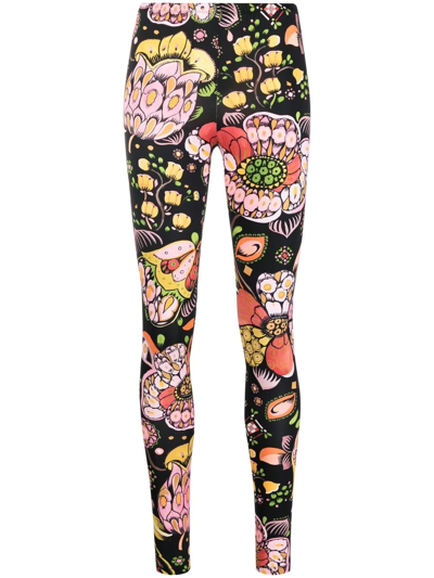 LA DOUBLEJ FLORAL-PRINT LEGGINGS