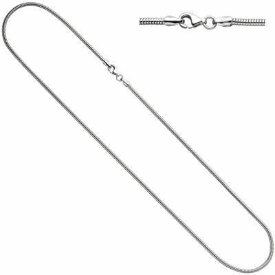 JOBO SILBERKETTE 45 CM, 1,9 MM, SCHLANGENKETTE 925 SILBER, KARABINER, CA. 6,6 GRAMM