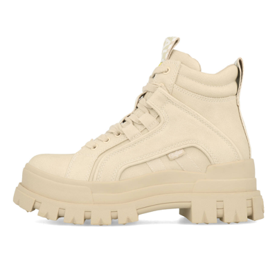 BUFFALO BUFFALO ASPHA MID BOOTIE FLAT DAMEN IMI NAPPA BEIGE STIEFEL BOOTS