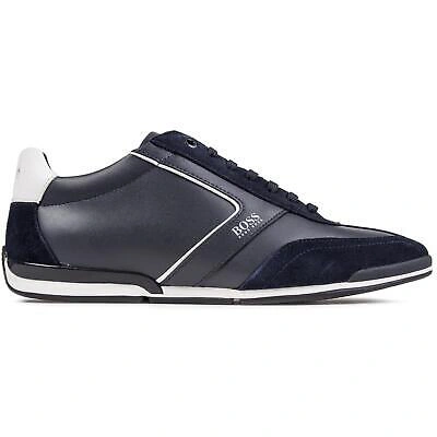 HUGO BOSS BOSS HERREN SATURN LOW LAUFSCHUHE SNEAKER BLAU