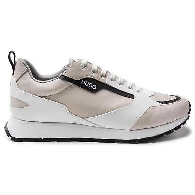 HUGO BOSS HUGO HERREN ICELIN LAUFSCHUHE SNEAKER WEIÃŸ