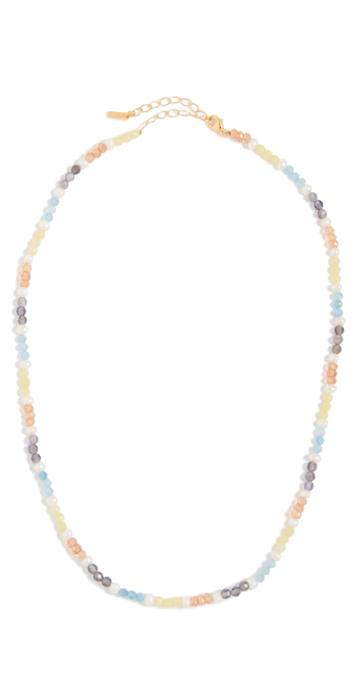CHAN LUU 18K GOLD PLATED SEMI-PRECIOUS STONE NECKLACE