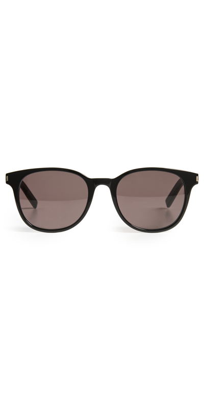 SAINT LAURENT CLASSIC CORNER ANGLE ROUND SUNGLASSES