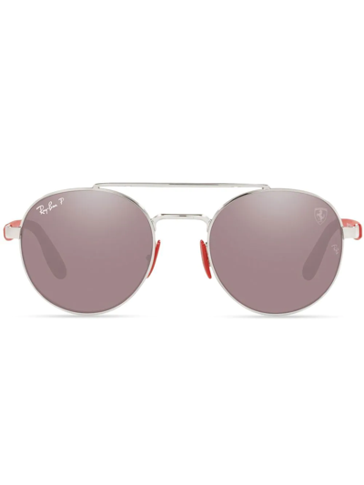 RAY BAN RB3696M SCUDERIA FERRARI ROUND SUNGLASSES