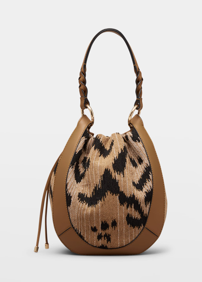 ULLA JOHNSON HILMA DRAWSTRING CANVAS BUCKET BAG