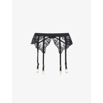 LA PERLA EXOTIQUE STRETCH-LACE SUSPENDER BELT