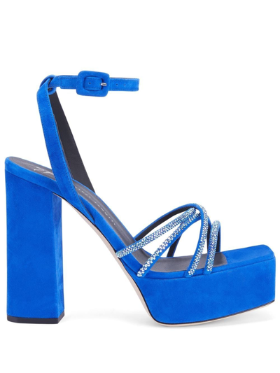 GIUSEPPE ZANOTTI 120MM ARHAMA EMBELLISHED PLATFORM SANDALS