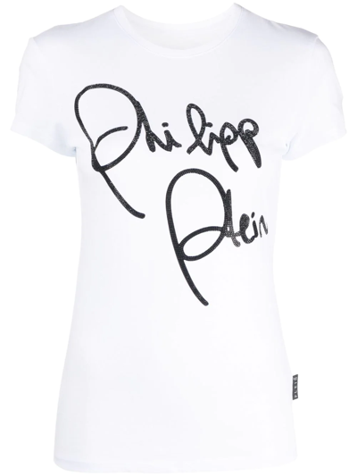 PHILIPP PLEIN CRYSTAL-EMBELLISHED SCRIPT T-SHIRT