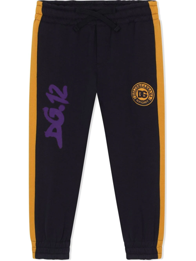 DOLCE & GABBANA DG LOGO-PATCH TRACK TROUSERS