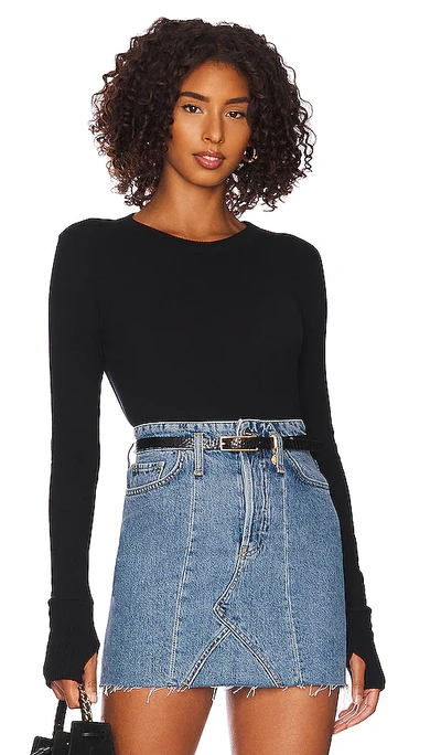 ENZA COSTA CASHMERE EASY CUFFED CREW