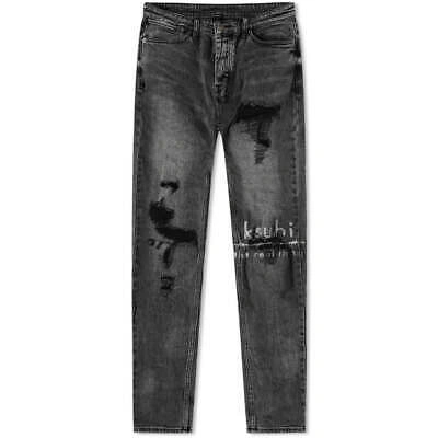 KSUBI KSUBI VAN WINKLE - ANGST TRASHED REAL - BLACK - W32 - RRP £250.00