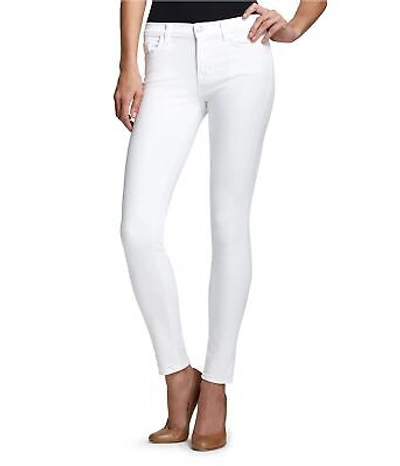 J BRAND J BRAND WOMENS MID RISE SKINNY FIT JEANS, WHITE, 26