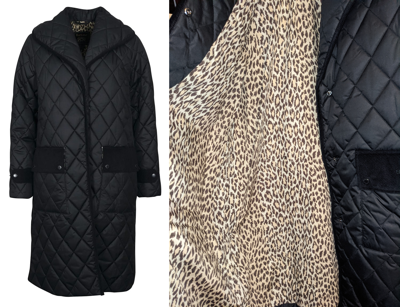 BARBOUR BARBOUR HOUSE OF HACKNEY FLORFIELD LONGLINE QUILTED JACKET(BLACK)(SIZE 12)RP£249