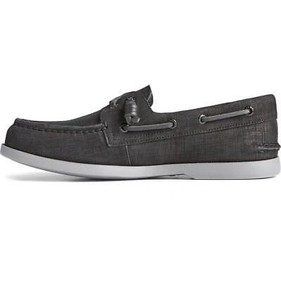SPERRY SPERRY AUTHENTIC ORIGINAL 2-EYE PLUSHWAVE CHECKMATE BLACK