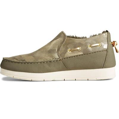 SPERRY SPERRY MOC-SIDER METALLIC SHOES OLIVE