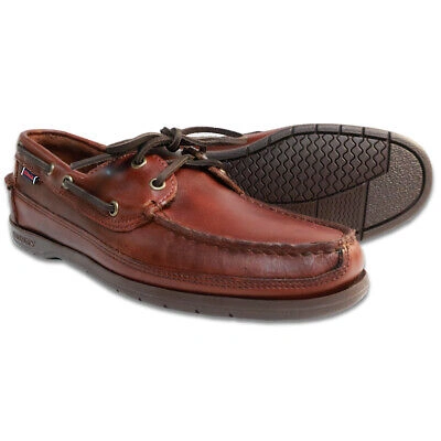 SEBAGO MENS SEBAGO SCHOONER WAXED LEATHER DOCKSIDES BOAT SHOES