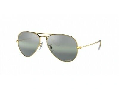 RAY BAN RAY-BAN SUNGLASSES RB3025 AVIATOR LARGE METAL 9196G4 GOLD GREEN MAN WOMAN