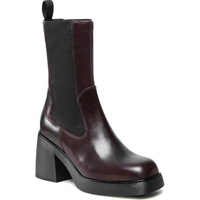 VAGABOND VAGABOND BROOKE WOMENS LADIES BROWN LEATHER PULL ON TALL CHELSEA BOOTS SIZE 3-8