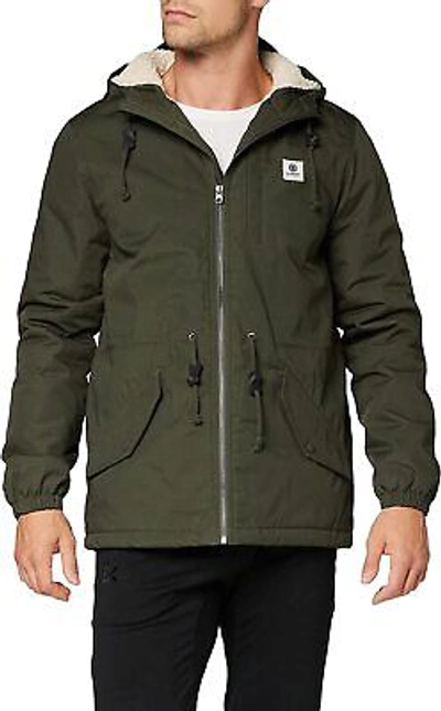 ELEMENT ELEMENT MEN'S WATERPROOF JACKET WOLFEBORO STRONG OUTDOOR JACKET, GREEN, XS