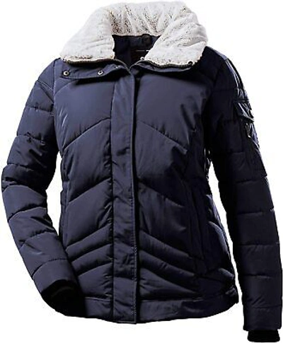STOY STOY LADIES JACKET QUILTED OUTDOOR JACKET IN DOWN OPTICS, DARK BLUE, 52