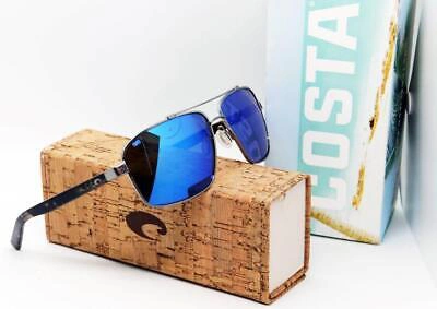 COSTA DEL MAR COSTA DEL MAR FLAGLER SUNGLASSES GUNMETAL / BLUE MIRROR 580G GLASS POLARIZED