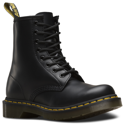 DR. MARTENS LADIES DR MARTENS 1460 W SMOOTH LEATHER PATENT SHINY LACE UP BOOTS ALL SIZES
