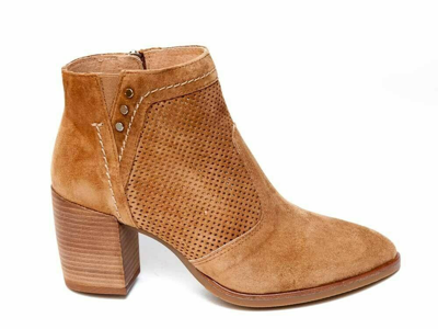 ALPE ALPE WOMEN'S TAN SUEDE LEATHER ANKLE BOOT 4603 1101
