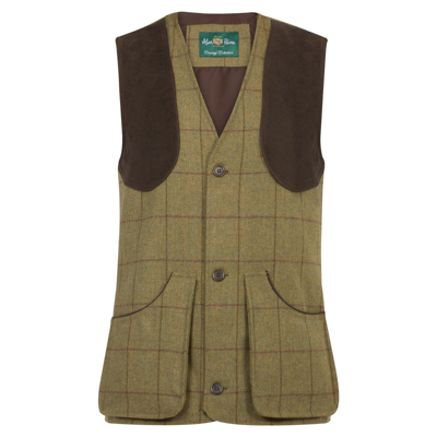 ALAN PAINE ALAN PAINE RUTLAND TWEED SHOOTING WAISTCOAT – LICHEN