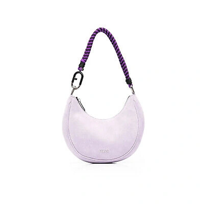 FURLA WOMAN SHOULDER BAG FURLA PRIMAVERA S HALF MOON IN LIGHT PURPLE SUEDE FOR WOMEN