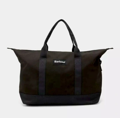 HOLDALL BARBOUR - LOGO HOLDALL BAG - MEN - [BRAND NEW] - OLIVE - AUTHENTIC