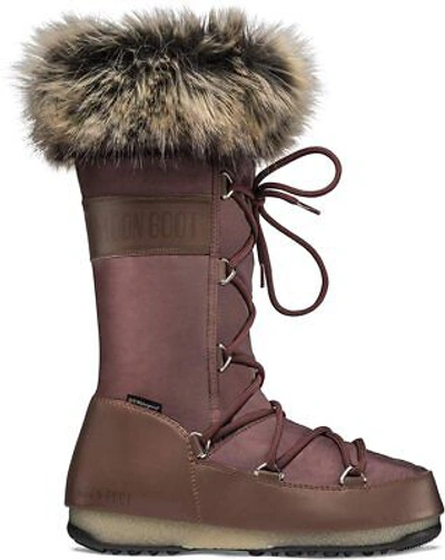 MOON BOOT MOON BOOT WATERPROOF MONACO FAUX FUR BOOT RUST