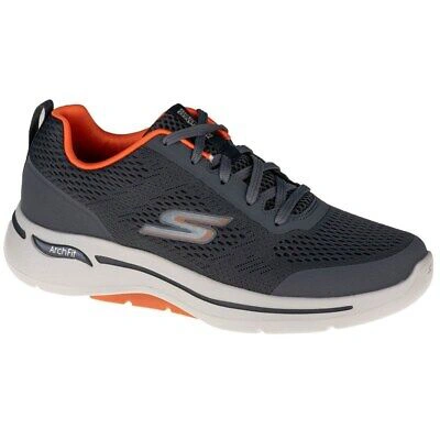SKECHERS SHOES UNIVERSAL MEN SKECHERS GO WALK ARCH FIT 216116CCOR ORANGE-GRAPHITE