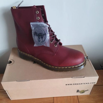 DR. MARTENS DR MARTENS 1460 RED OXBLOOD SMOOTH HARDLIFE LEATHER BOOTS SIZE UK 12 RRP £195
