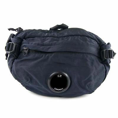C.P. COMPANY CP COMPANY GARMENT DYED NYLON SATEEN LENS WAIST BAG NAVY 888