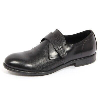 HUNDRED 100 G0342 SCARPA UOMO HUNDRED 100 BLACK LEATHER VINTAGE SHOES MEN
