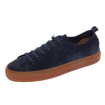 00000 G5020 SNEAKER UOMO CARACCIOLO DARK BLUE INSIDE UNLINED SUEDE SHOE MEN