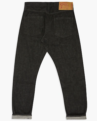 STUDIO D'ARTISAN STUDIO D'ARTISAN IVY RELAXED TAPERED MENS SELVEDGE JEANS - BLACK ONEWASH