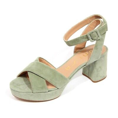 00000 G4546 SANDALO DONNA UNISA LIGHT GREEN SUEDE SANDAL SHOE WOMAN