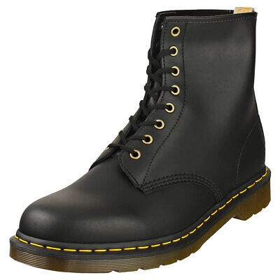 DR. MARTENS DR. MARTENS VEGAN 1460 MENS BLACK CASUAL BOOTS - 7 UK