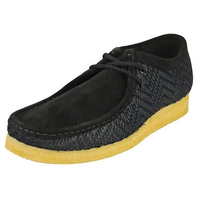 CLARKS ORIGINALS CLARKS ORIGINALS WALLABEE MENS BLACK WALLABEE SHOES - 7 UK